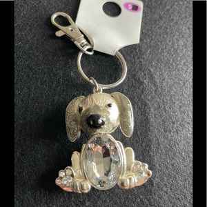 Dog Keychain NWT - Blinged out - Rhinestone Movable Body